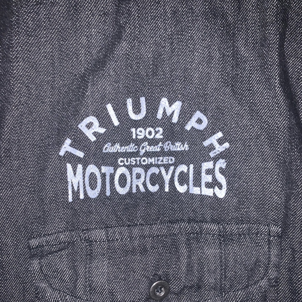 Triumph denim button up long sleeve